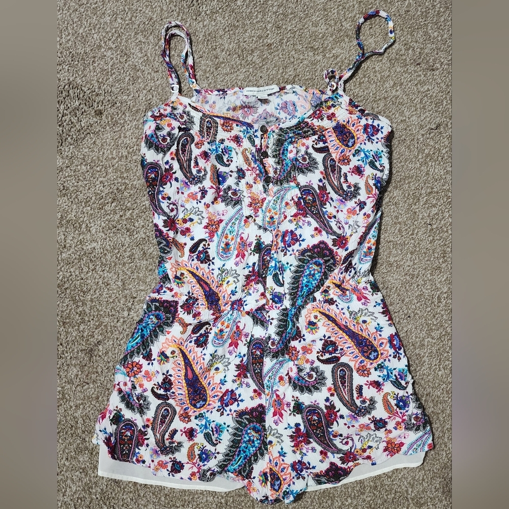 American Eagle Paisley Romper